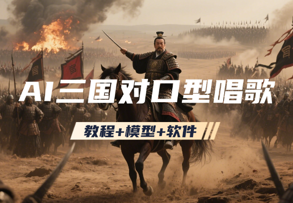 AI对口型唱歌教程+模型+软件，三国人物音色库，声音克隆全流程