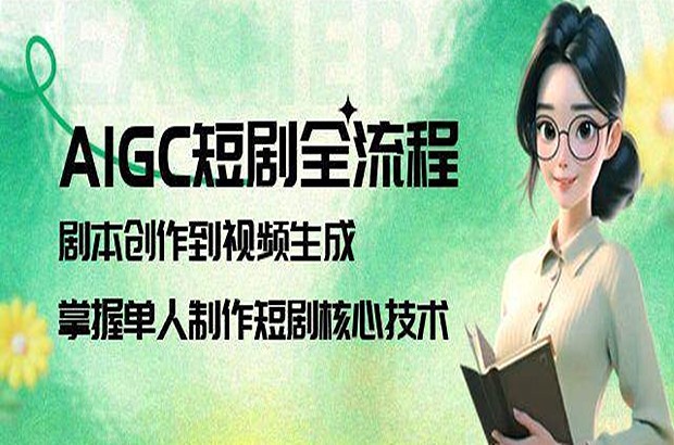 AIGC短剧全流程：剧本创作到视频生成，掌握单人制作短剧核心技术